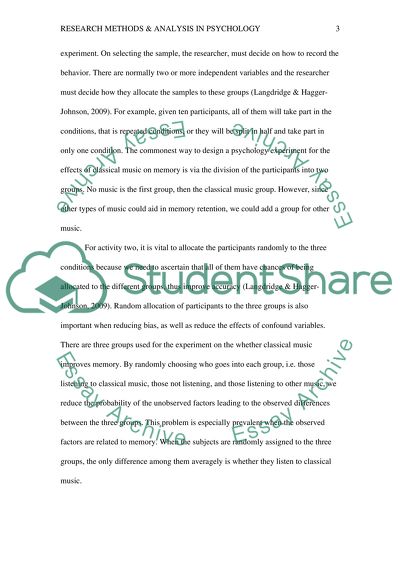 Research Methods & Analysis in Psychology