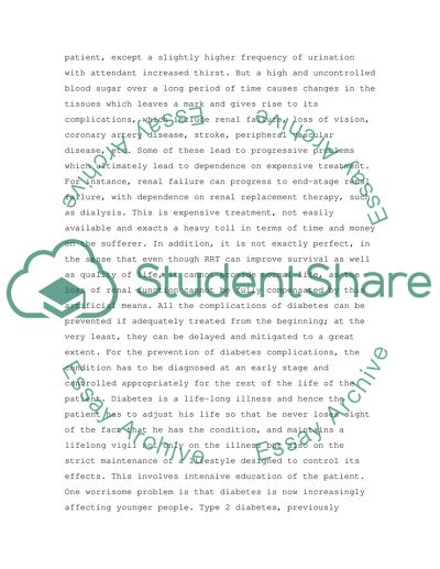 Diabetes and Health Protection