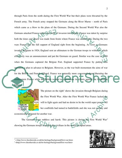 Compare and Contrast one aspect of French peoples experience in WWI and WWII