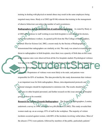 Psychosocial Factors that Impact on the Way a Radiographer