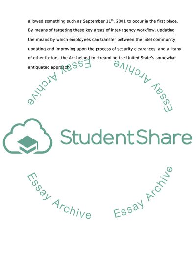 Intelligence Reform and Terrorism Prevention Act