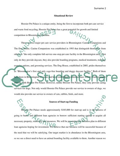 financial plan essay example