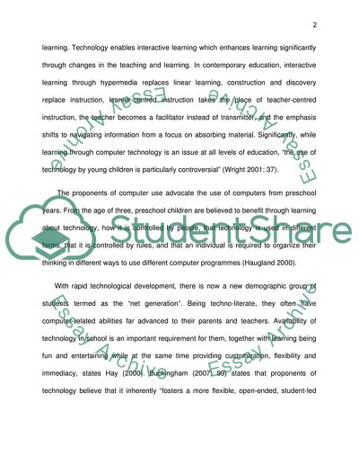 Exploring Whether Technology Has Affected Childrens Learning