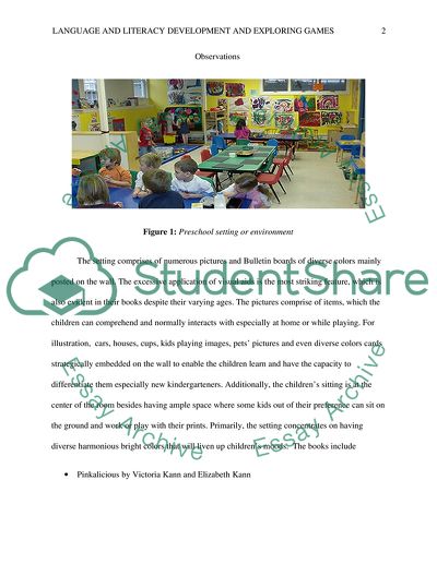 Language and Literacy Development and Exploring Games