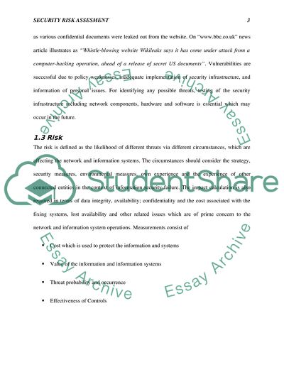 Information Technology Security Risk