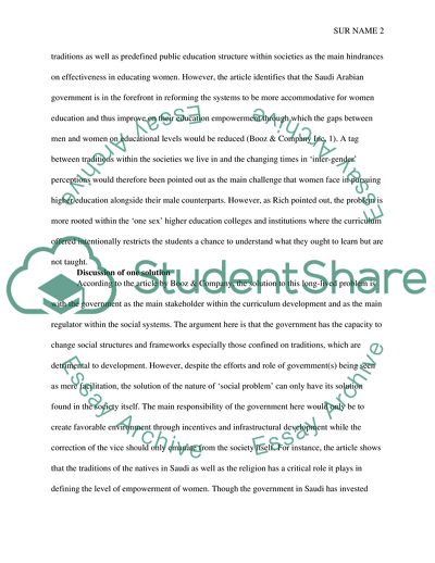 Problem-Solution Argument