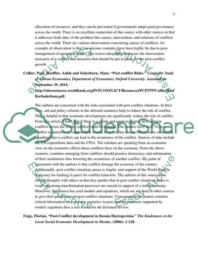 Political Science Intervention and Post-Conflict Growth