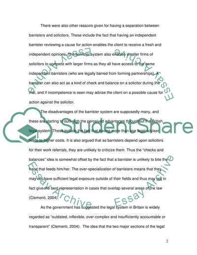 The structure of the legal profession in the United Kingdom