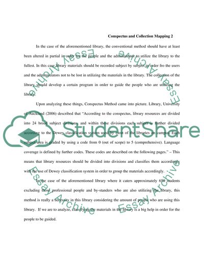 Conspectus and Collection Mapping