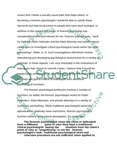 Forensic Psychologist