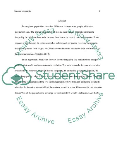 Causes of Income Inequality