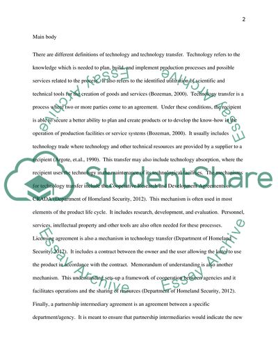 Critical Appraisal of Technology Transfer Mechanisms between US, UK, Europe, Middle and Far East