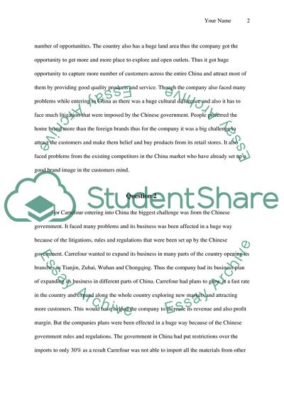 Carrefours Entry into China Market