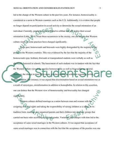 The Western Cultures View of Gender Roles