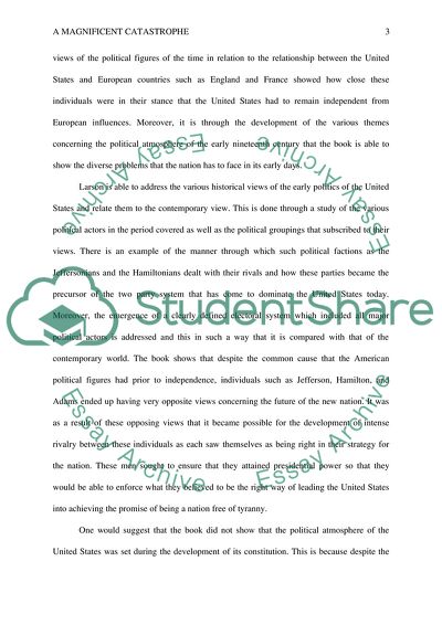 Analysis of A Magnificent Catastrophe Book by Edward J. Larson