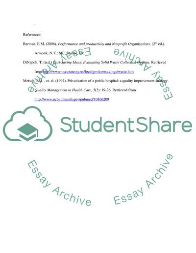 Public Organizations and Private Contractors