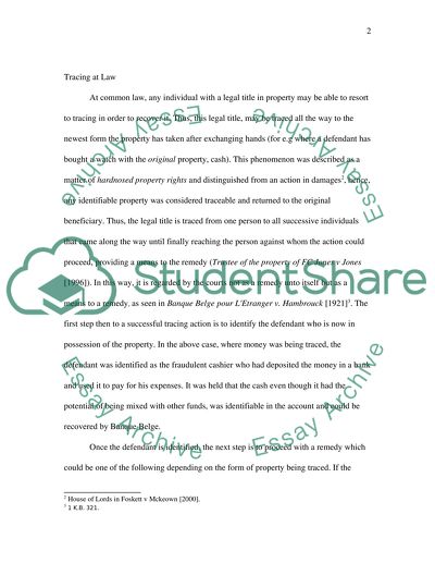 The Breach of a Trust at Common Law and in Equity