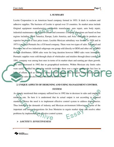 loctite corporation case study analysis