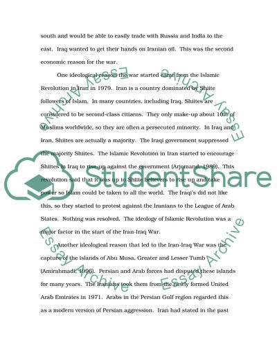 The Iran-Iraq War of the 1980s.Whom did the U.S Support what Role did They Play