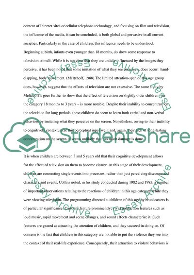 Media Violence - The Effects on Children