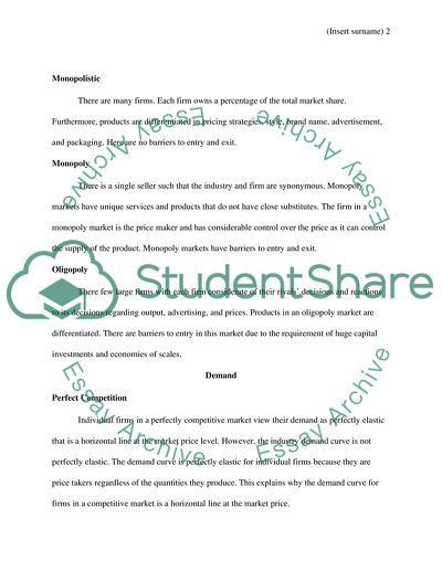 essay on types of markets