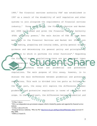 The Difference between Prudential and Protective Regulations