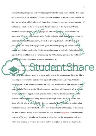 Sibling Rivalry as the Prevalent Theme in Sonnys Blues and The Rich Brother