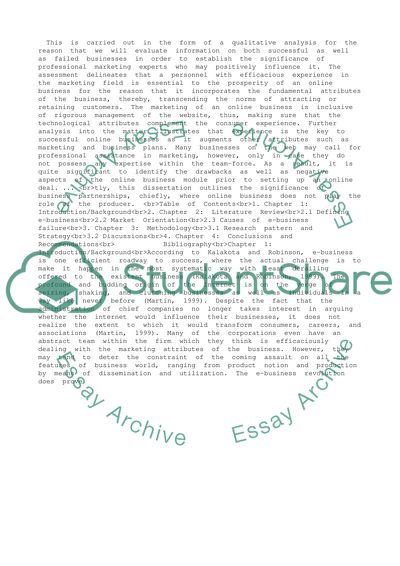 E-Business as One Efficient Roadway to Success