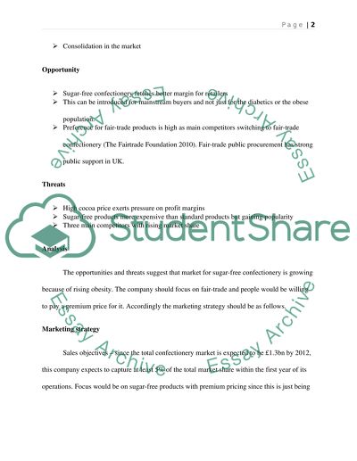 Strategic Marketing for The UK confectionery market