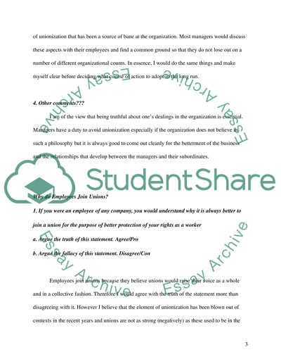 Why Do Employees Join Unions