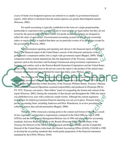 Governmental accounting and for profit financial accounting