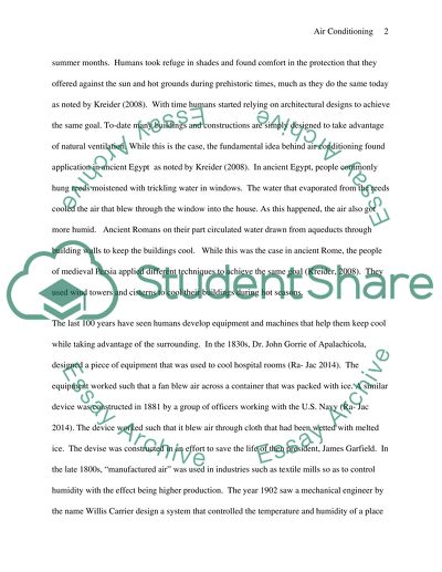 Main Characteristics and History Air Conditioning Creating