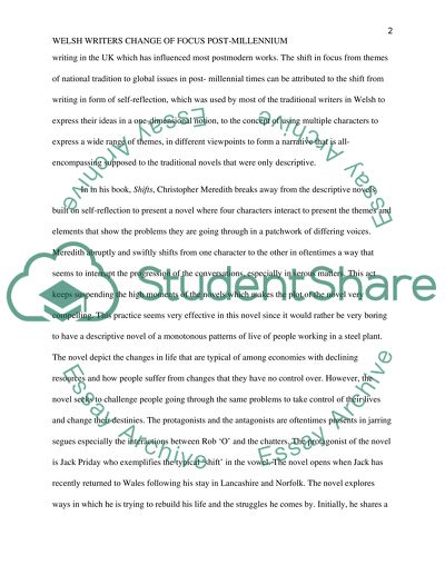 Welsh Writers after Post-Millennium