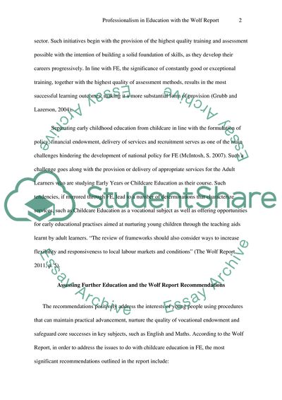 Professionalism in Education