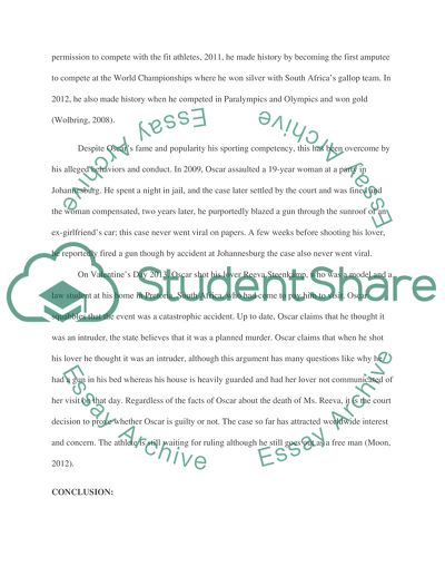 Recent Scandal in Sports: Oscar Pistorius