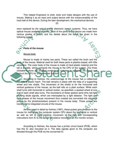 Plastic Parts for a Mouse