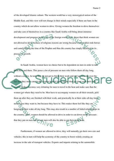 Women Driving in Saudi Arabia