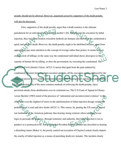 Death Penalty Should Not Be Allowed