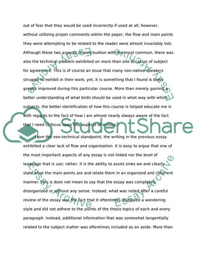 Improvement of Writing in the English Course