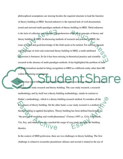 Human Resource Development Achieving Professional Recognition as a Separate Entity