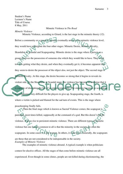 Mimetic Violence in The Road