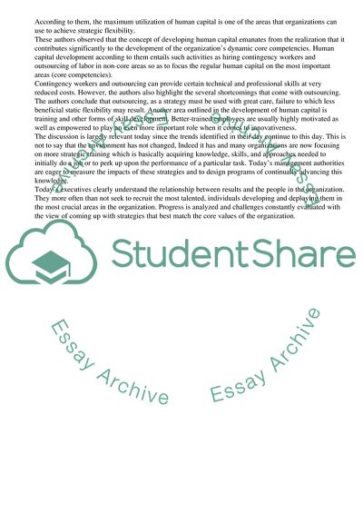 The Subject of Human Capital Management