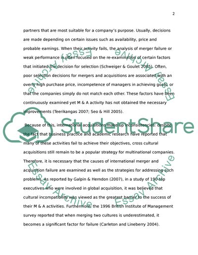 What Part Does Cultural Compatibility Play in Determining The Success of Cross-Border Mergers & Acquisitions