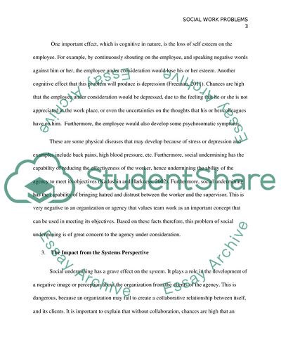 Supervision Problems in Social Work