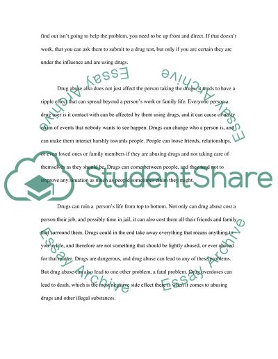 Drug Use in the Work Place