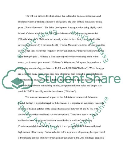 General info. about the Dorado fish (known as the dolphinfish and Mahi Mahi)