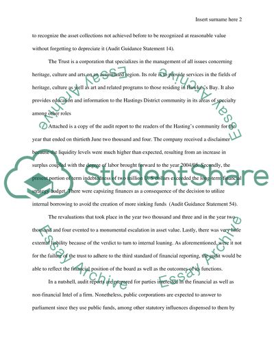 Audit Guidance Statement