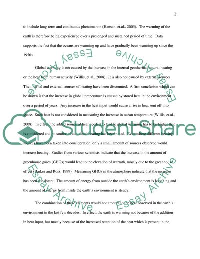 Climate Changes Due to Human Activity