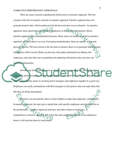 Narrative performance appraisals: concerns and impacts