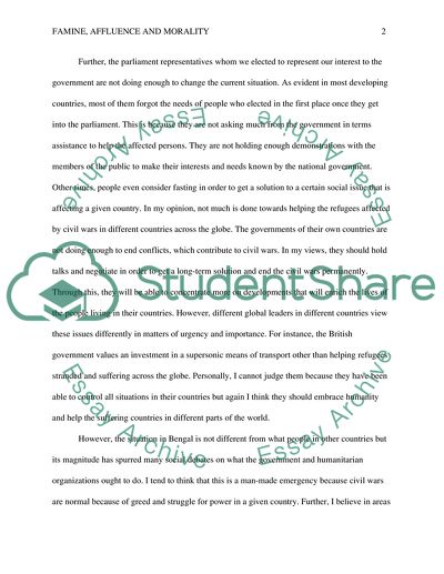 Famine, Affluence, and Morality